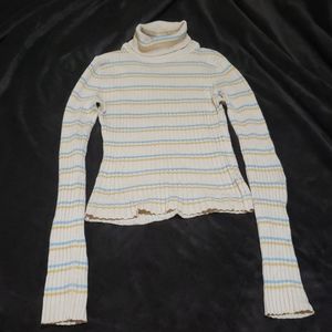 Turtle neck crop top long sleeve shirt